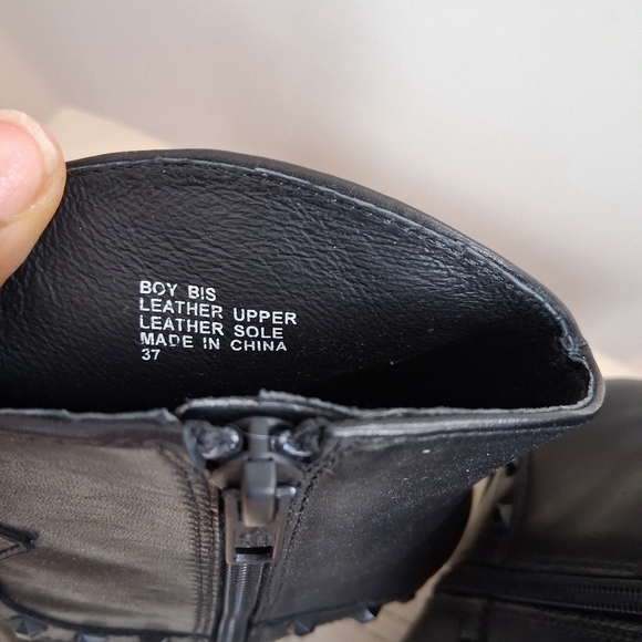 ASH Boy Biz Leather Studded Cowboy Boots Size 7 - Picture 9 of 13